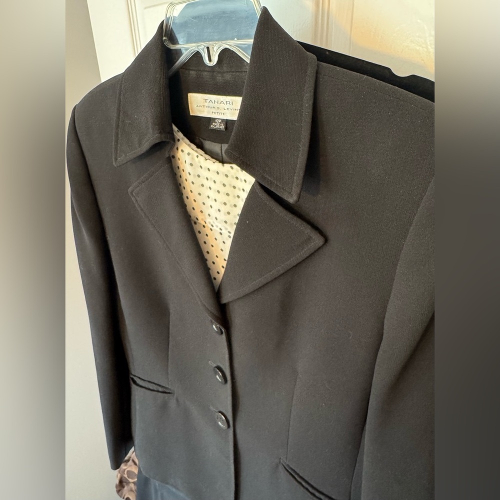 Maison Jules Off-White with Black Polka Dot Sheer Blouse Size Large - Picture 12 of 16